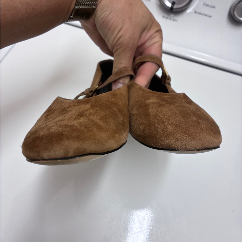Elegant Brown Suede Women's‎ Shoes - Picture 7 of 8